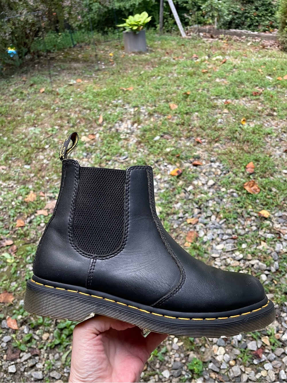 Dr Martens 2976 Black Leather Chelsea Boots Size 9